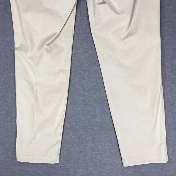 Vince Chino Pants Women 14 Cream Straight Leg Classic Career Preppy Basic Casual - Picture 8 of 14